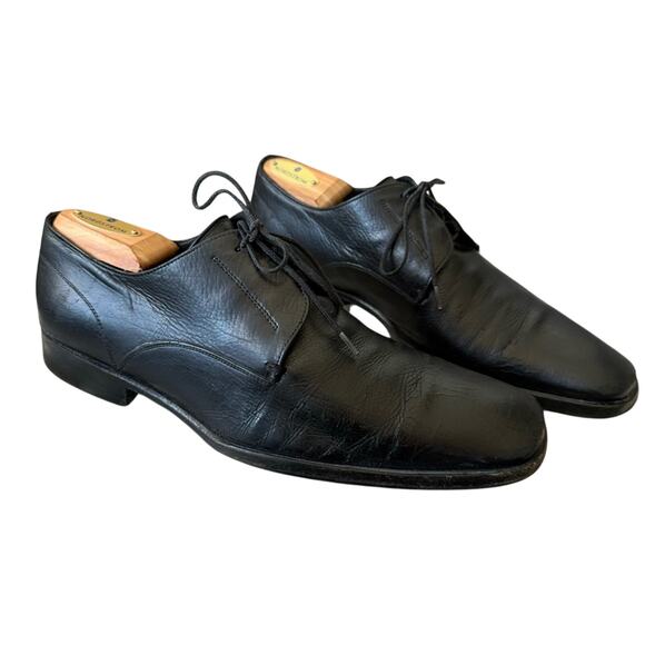 Gucci Black Leather Oxford Shoes Men’s 40.5 US 7 - Picture 1 of 9